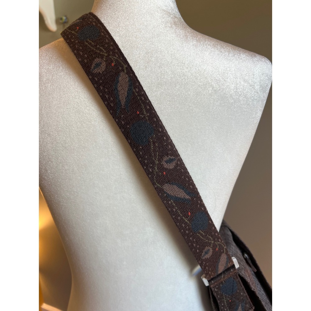 Keen Gray Textured Crossbody Messenger Bag Adjustable Patterned Strap Women - Picture 4 of 12